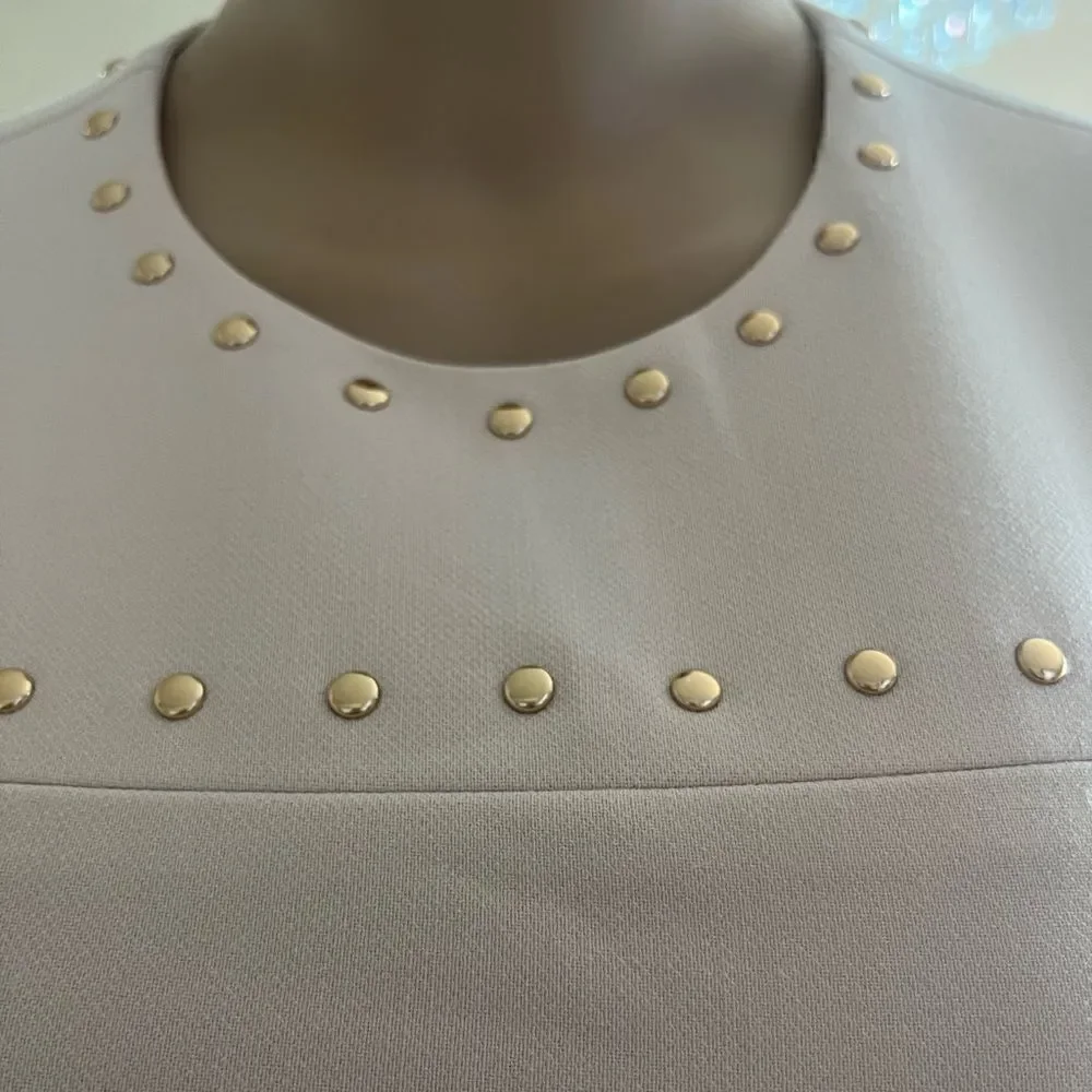 Kate spade  pale pink with gold studded dress A-line shape.